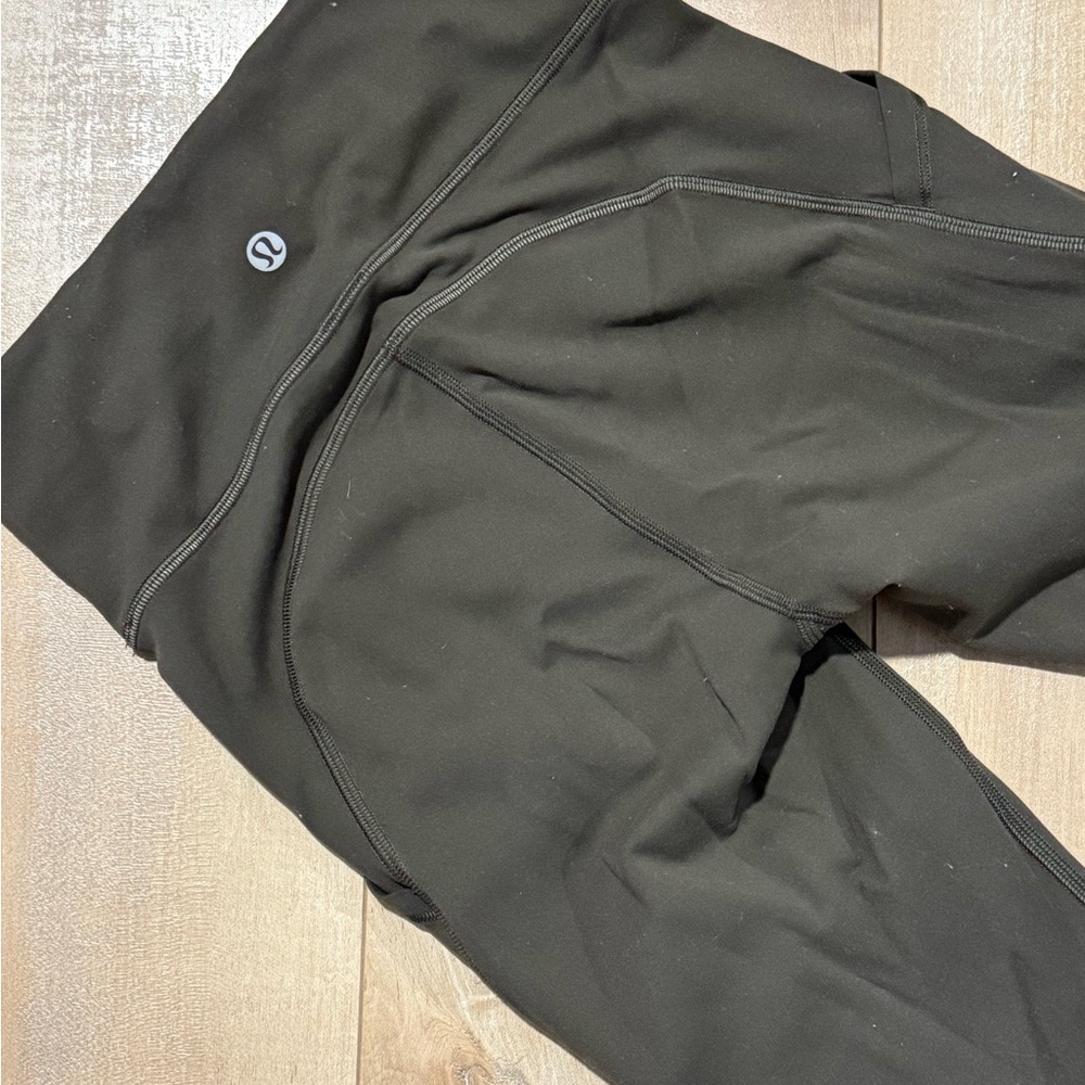 Lululemon Dark Olive Wunder Train Leggings